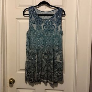 Blue Ombré SOMA Tunic Top -Sleeveless